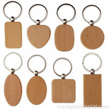 Reka Bentuk Custom Laser Engraved Wood Keychain